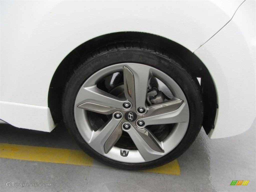 2013 Veloster Turbo - Elite White Pearl / Blue photo #12