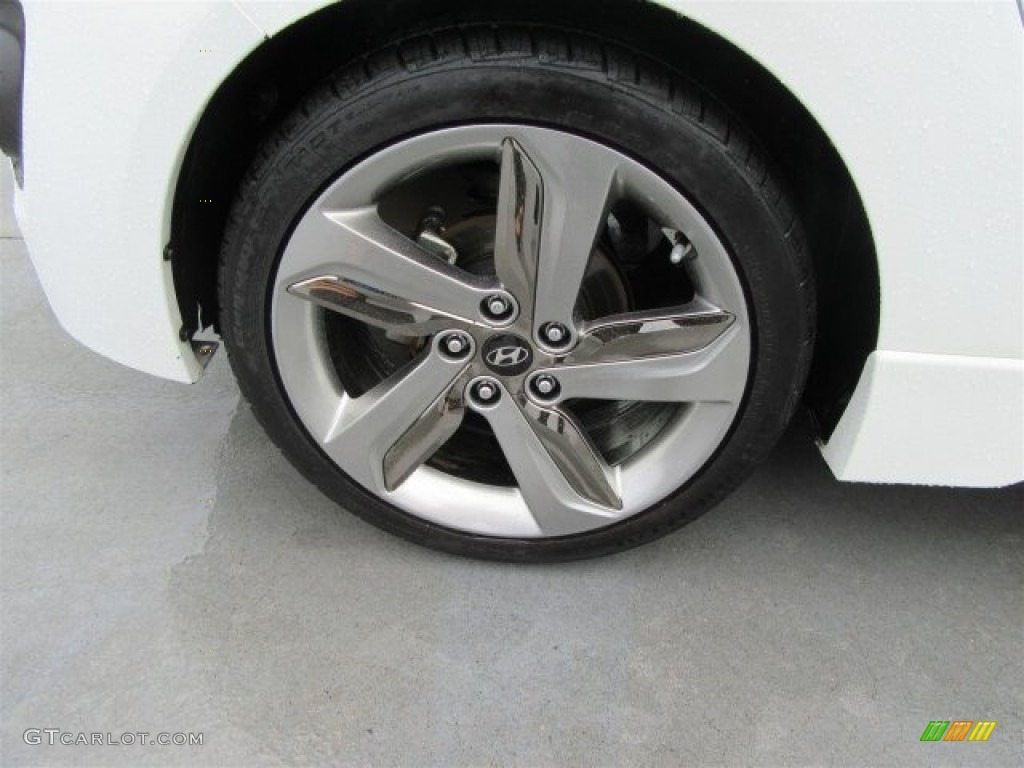 2013 Veloster Turbo - Elite White Pearl / Blue photo #13