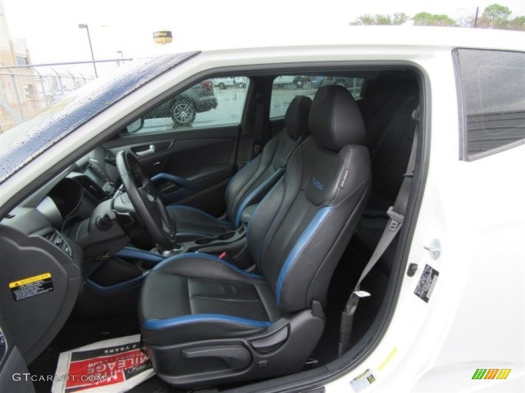 2013 Veloster Turbo - Elite White Pearl / Blue photo #15