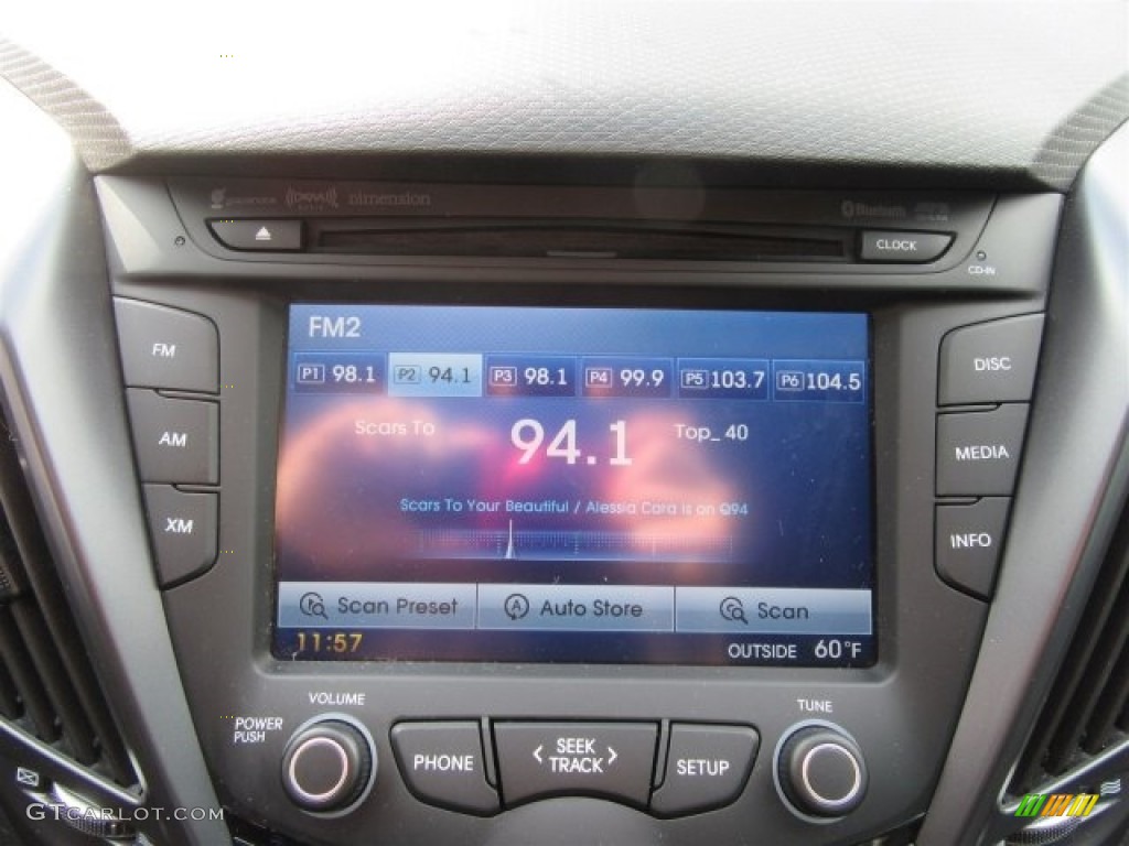 2013 Veloster Turbo - Elite White Pearl / Blue photo #23