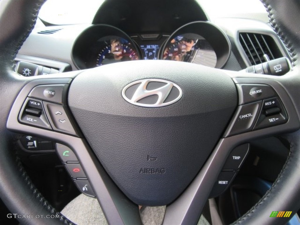 2013 Veloster Turbo - Elite White Pearl / Blue photo #27