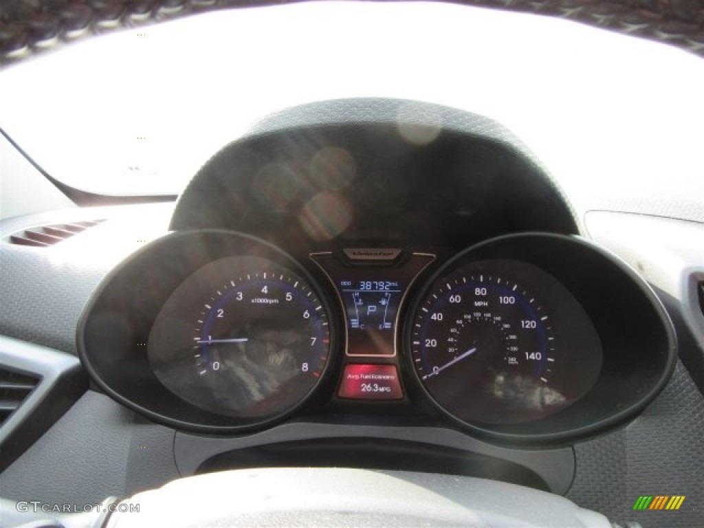 2013 Veloster Turbo - Elite White Pearl / Blue photo #37