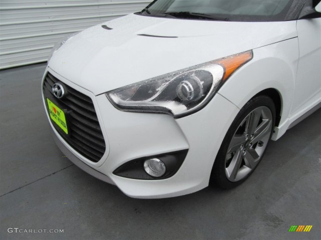 2013 Veloster Turbo - Elite White Pearl / Blue photo #44