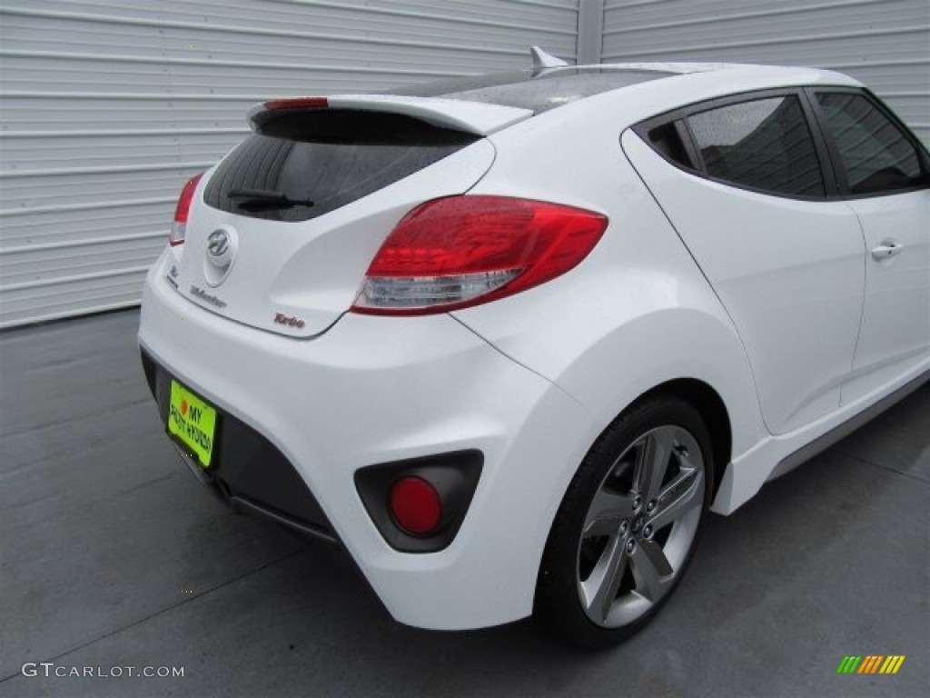 2013 Veloster Turbo - Elite White Pearl / Blue photo #46