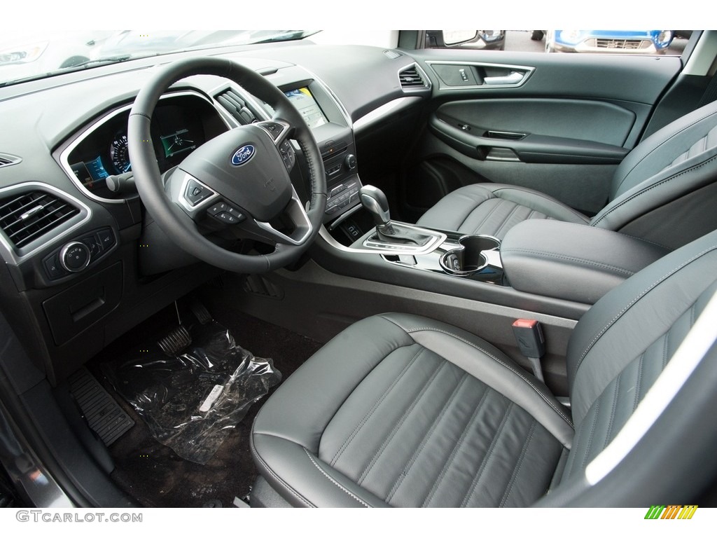 Ebony Interior 2017 Ford Edge SEL AWD Photo #117912475