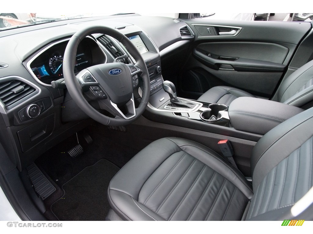Ebony Interior 2017 Ford Edge SEL AWD Photo #117913003