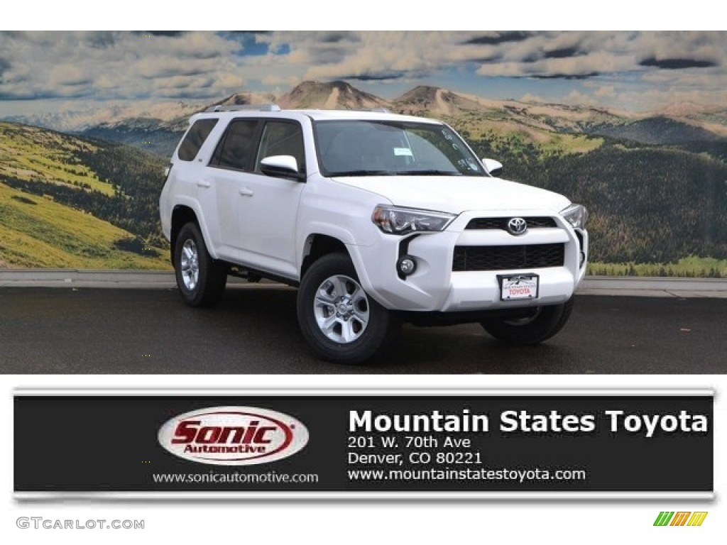 2016 4Runner SR5 4x4 - Super White / Black photo #1