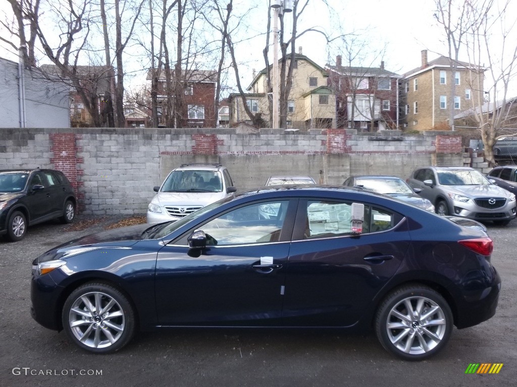 2017 MAZDA3 Grand Touring 4 Door - Deep Crystal Blue Mica / Parchment photo #3