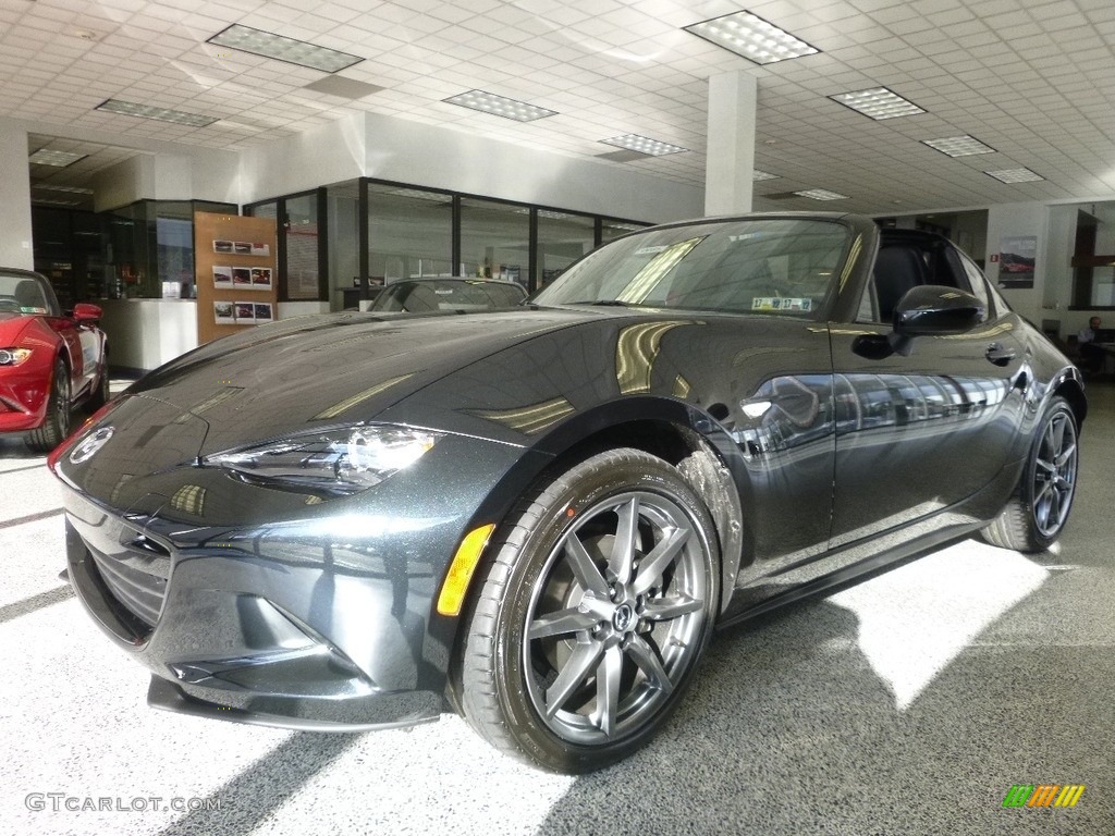 Jet Black Mica 2017 Mazda MX-5 Miata RF Grand Touring Exterior Photo #117918136