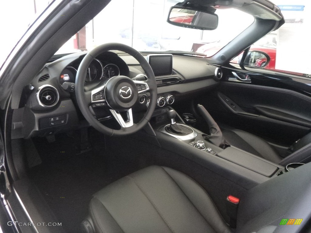 Black/Red Stitching Interior 2017 Mazda MX-5 Miata RF Grand Touring Photo #117918298