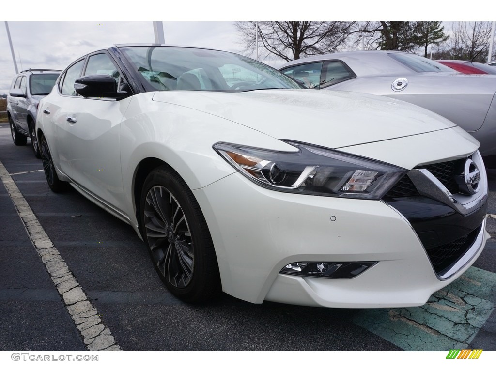 Pearl White 2017 Nissan Maxima SV Exterior Photo #117919744