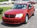 2008 Inferno Red Crystal Pearl Dodge Avenger SE  photo #2