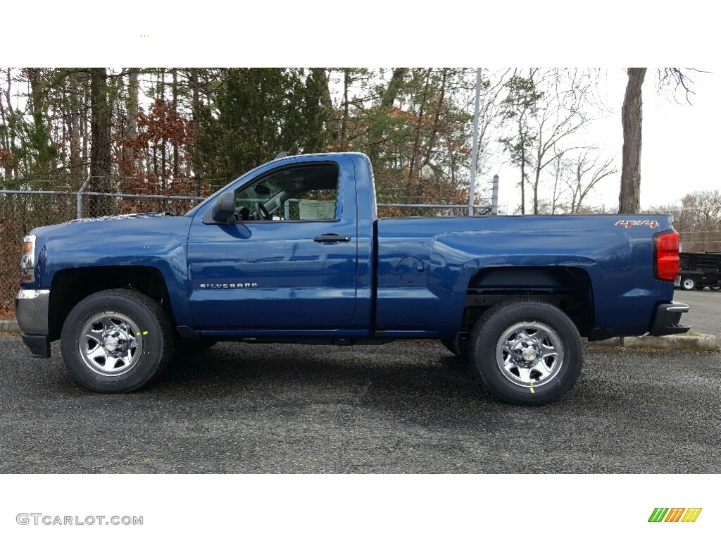 2017 Silverado 1500 LS Regular Cab 4x4 - Deep Ocean Blue Metallic / Dark Ash/Jet Black photo #3