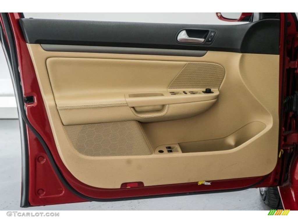 2008 Jetta SE Sedan - Salsa Red / Pure Beige photo #20