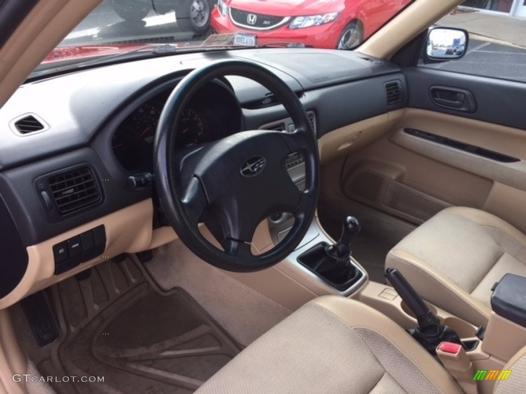 2003 Forester 2.5 X - Cayenne Red Pearl / Beige photo #3