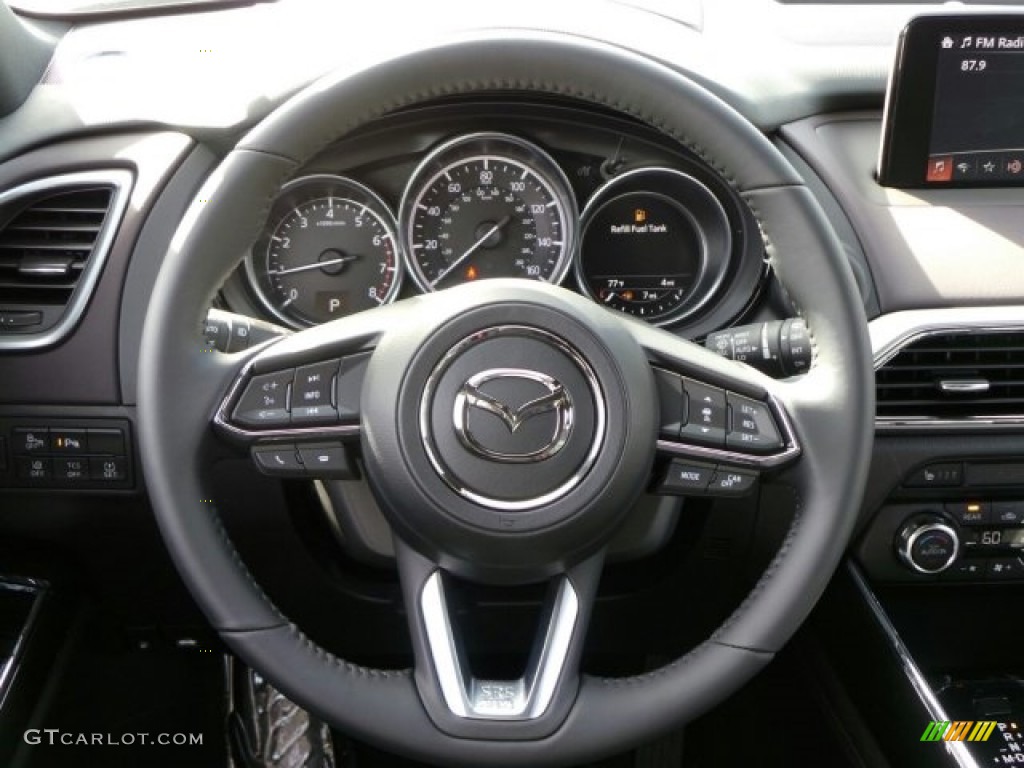 2016 Mazda CX-9 Grand Touring Black Steering Wheel Photo #117923689
