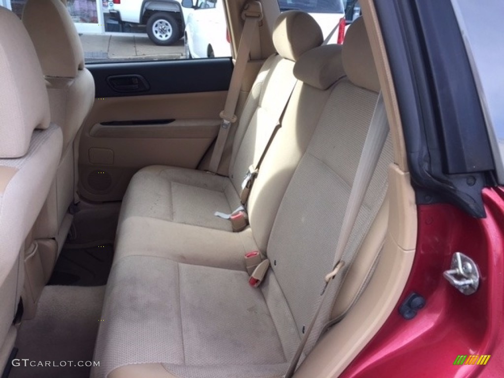 2003 Forester 2.5 X - Cayenne Red Pearl / Beige photo #9
