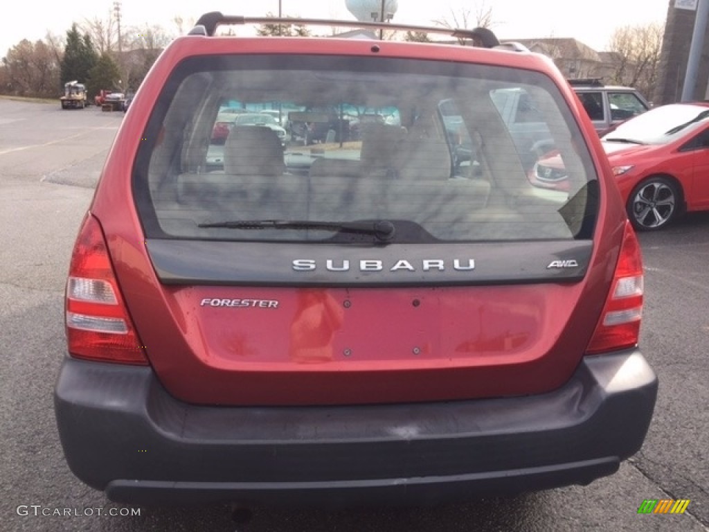 2003 Forester 2.5 X - Cayenne Red Pearl / Beige photo #13
