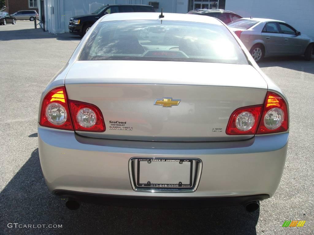 2008 Malibu LTZ Sedan - Silverstone Metallic / Ebony/Brick Red photo #7