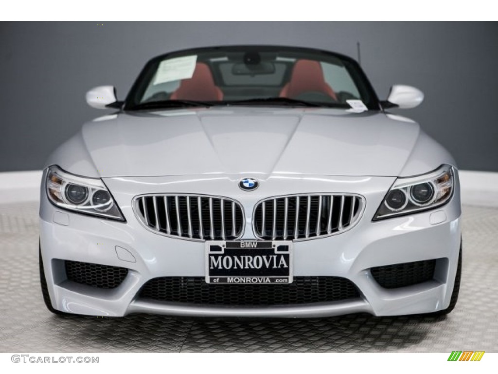 2014 Z4 sDrive35i - Glacier Silver Metallic / Coral Red photo #2