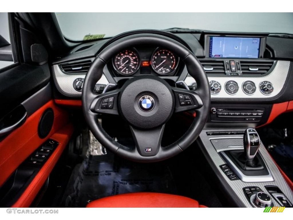 2014 Z4 sDrive35i - Glacier Silver Metallic / Coral Red photo #4
