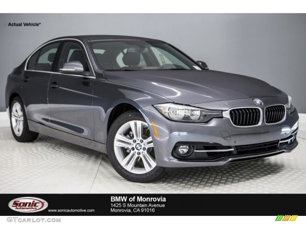 2017 3 Series 330i Sedan - Mineral Grey Metallic / Black photo #1