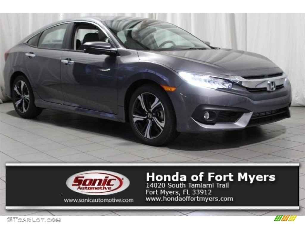 2017 Civic Touring Sedan - Modern Steel Metallic / Gray photo #1