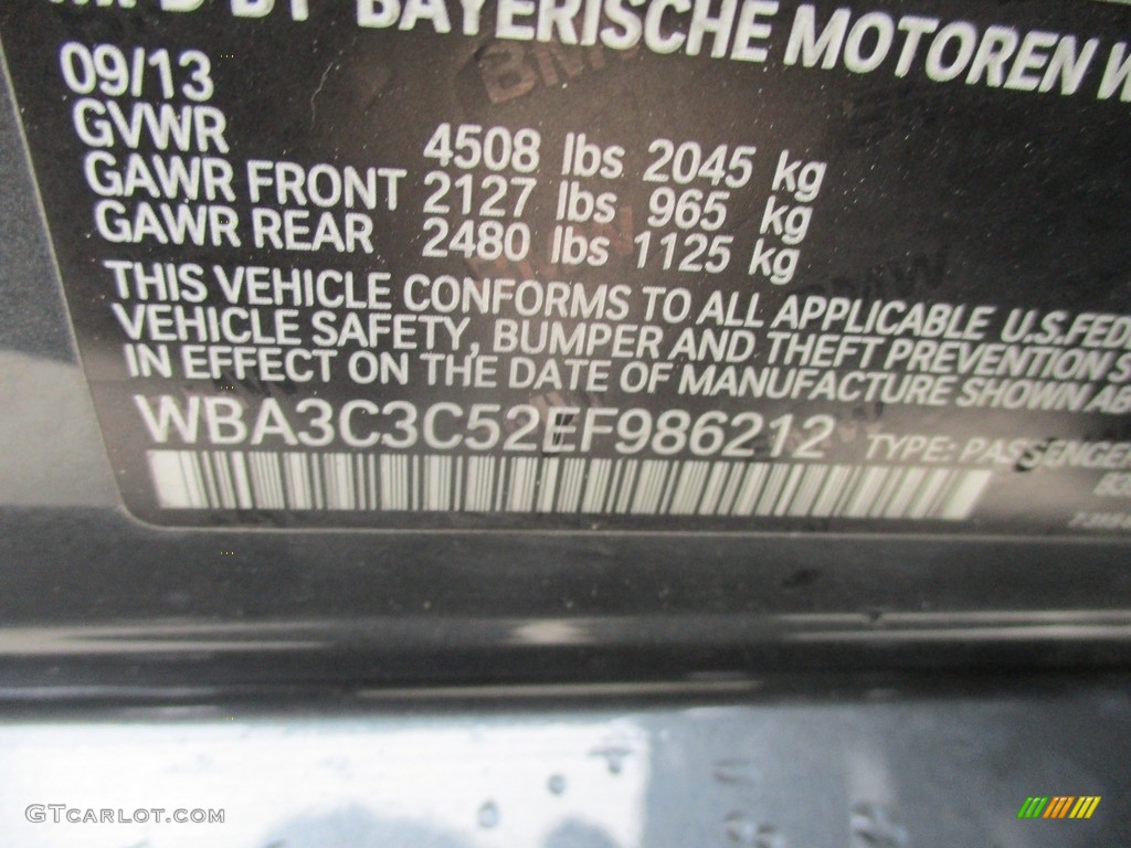 2014 3 Series 320i xDrive Sedan - Mineral Grey Metallic / Black photo #19