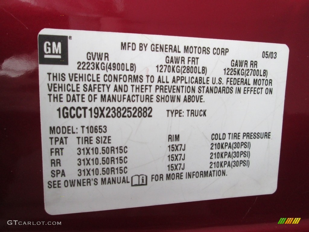 2003 S10 ZR2 Extended Cab 4x4 - Victory Red / Graphite photo #23