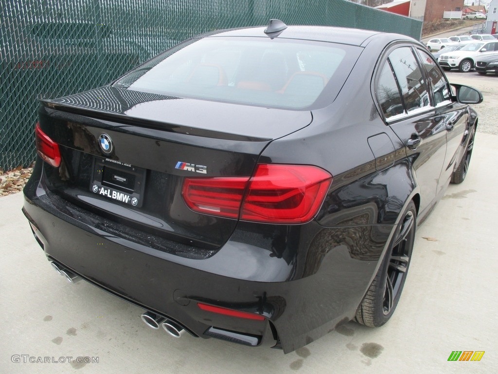 2017 M3 Sedan - Black Sapphire Metallic / Sakhir Orange/Black photo #4