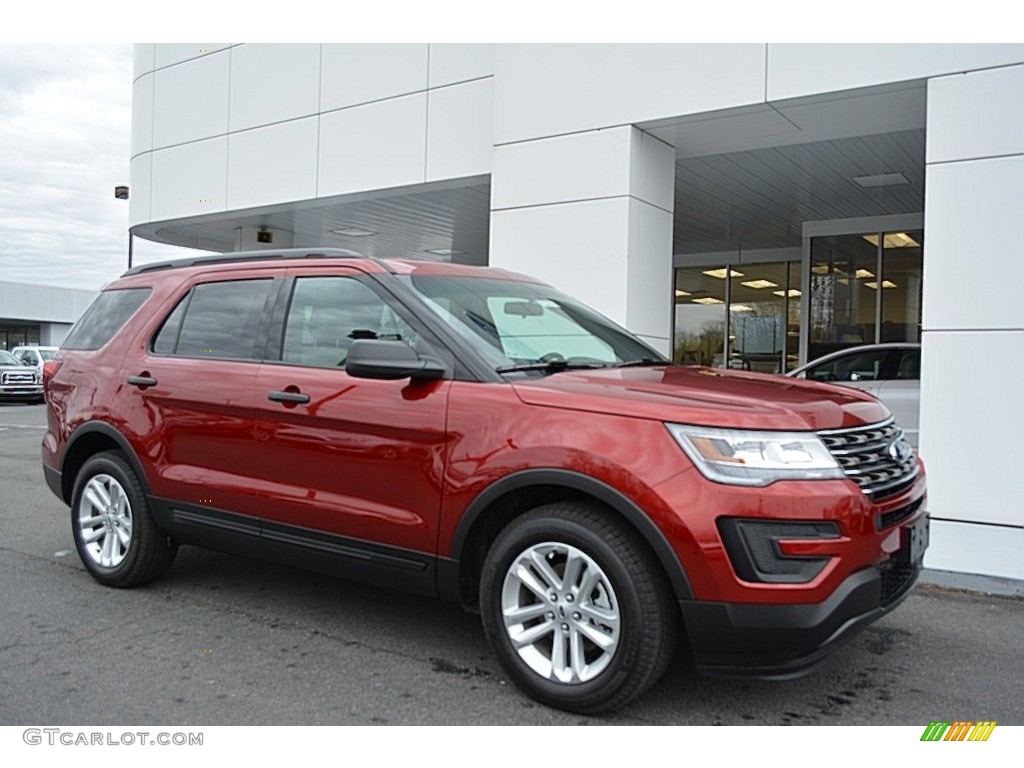 2017 Explorer FWD - Ruby Red / Medium Light Camel photo #1