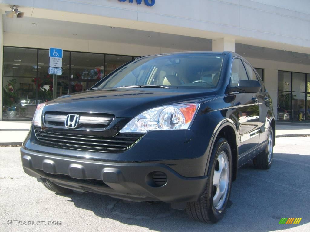 2008 CR-V LX - Nighthawk Black Pearl / Ivory photo #2