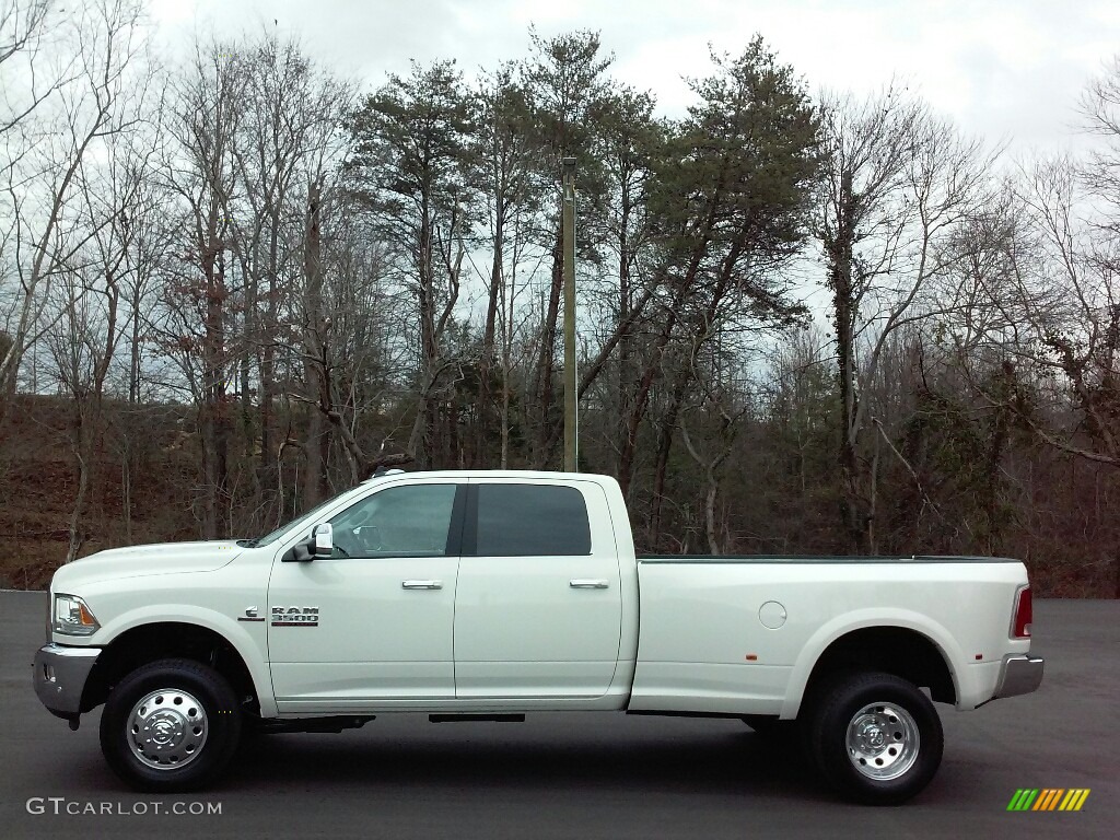 Pearl White 2017 Ram 3500 Laramie Crew Cab 4x4 Dual Rear Wheel Exterior Photo #117943928