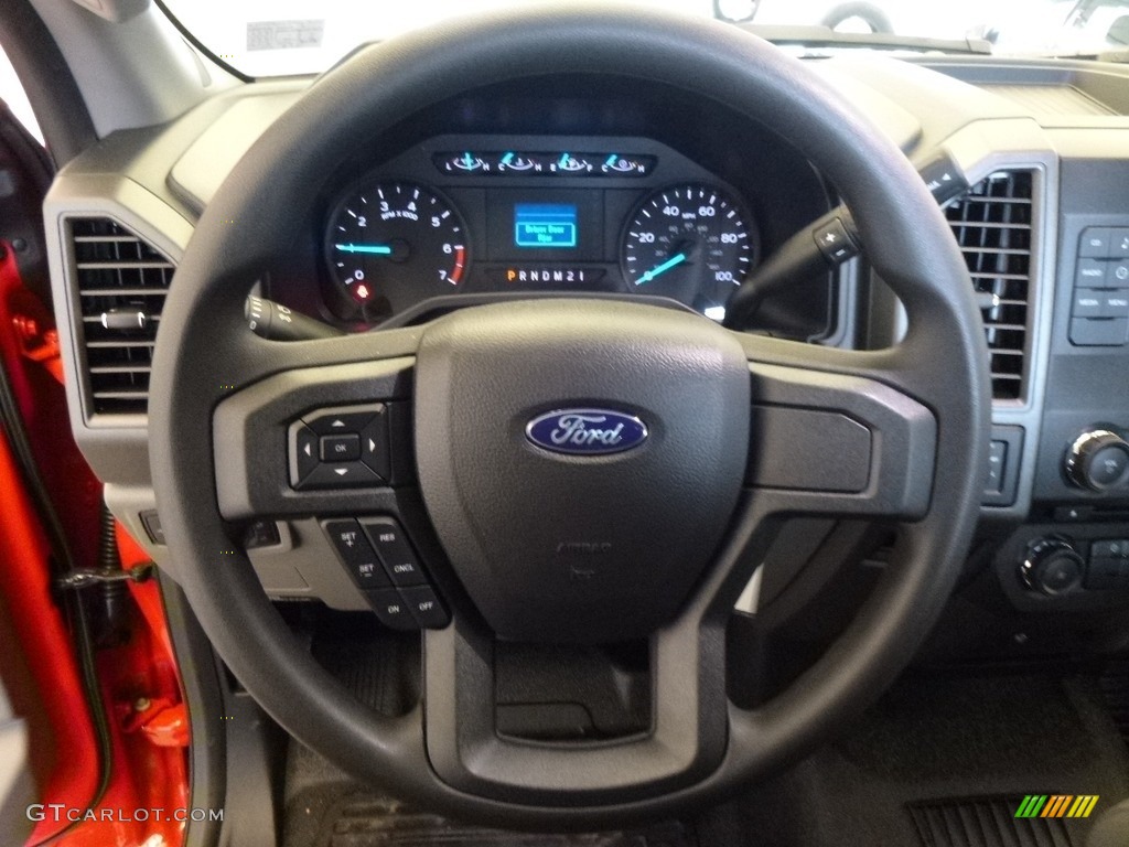 2017 Ford F250 Super Duty XL Regular Cab 4x4 Medium Earth Gray Steering Wheel Photo #117948599