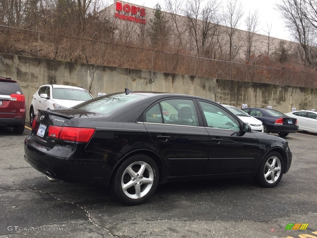 2010 Sonata SE V6 - Ebony Black / Gray photo #4
