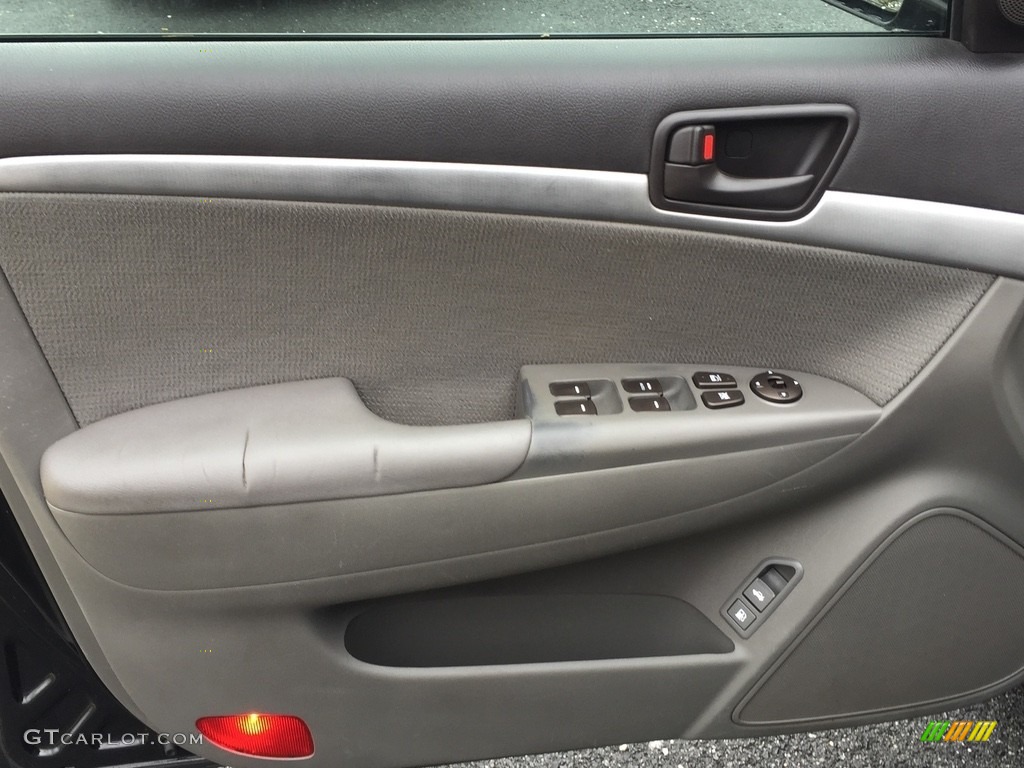 2010 Sonata SE V6 - Ebony Black / Gray photo #7