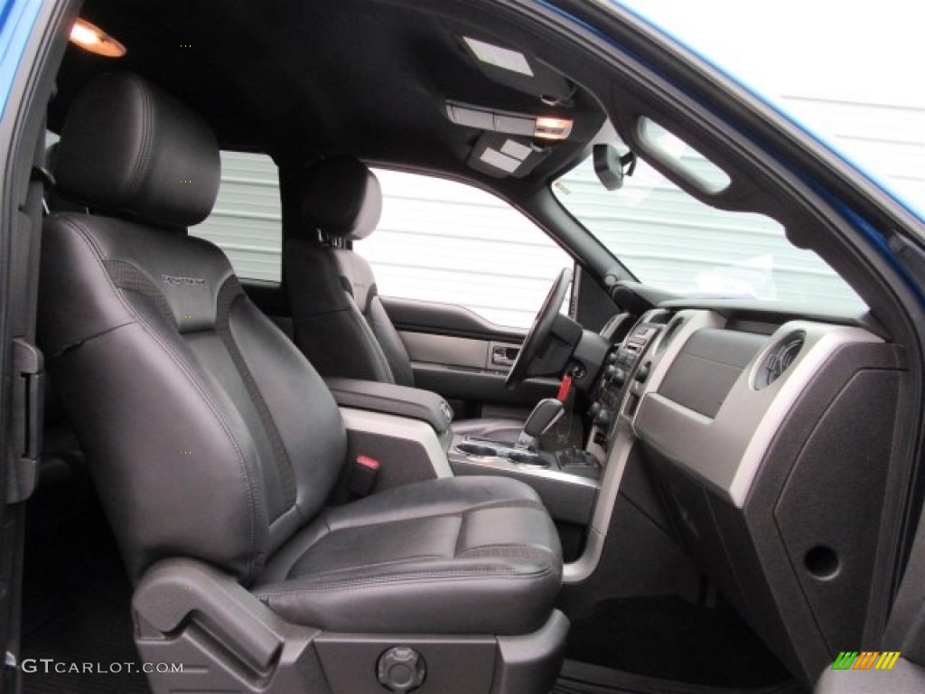 2012 F150 SVT Raptor SuperCab 4x4 - Blue Flame Metallic / Raptor Black Leather/Cloth photo #47