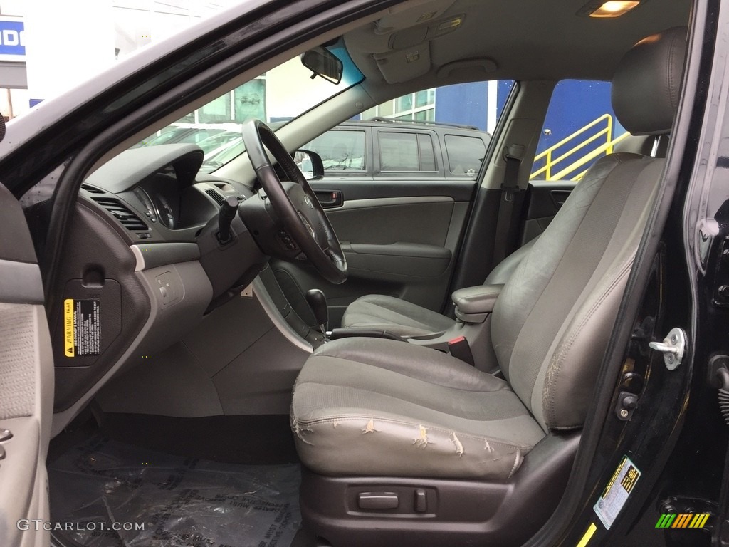 2010 Sonata SE V6 - Ebony Black / Gray photo #10