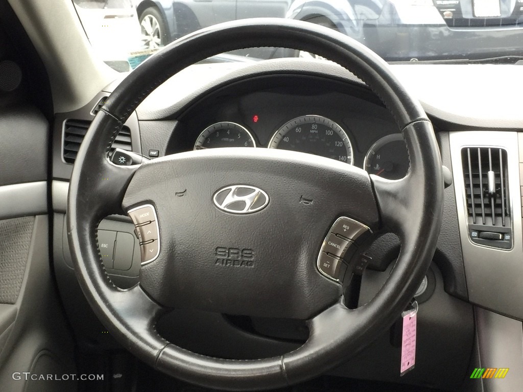2010 Sonata SE V6 - Ebony Black / Gray photo #15