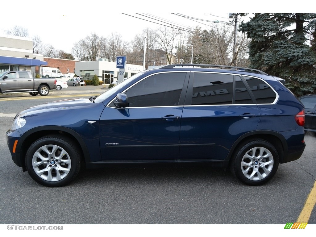 2013 X5 xDrive 35i Premium - Deep Sea Blue Metallic / Black photo #5
