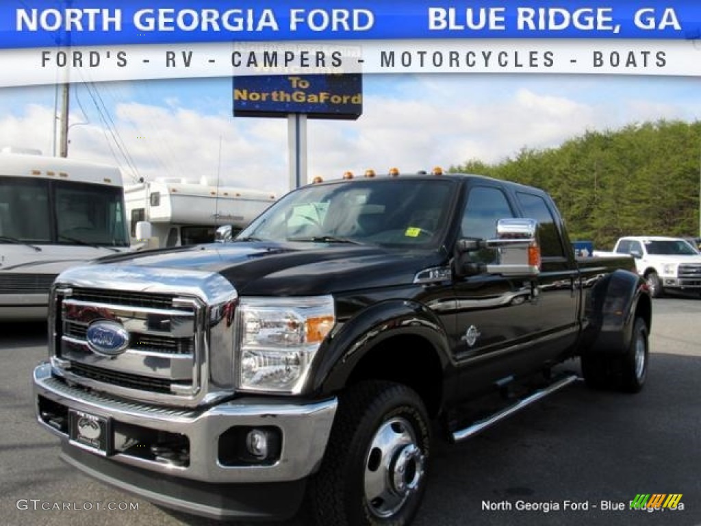 2016 F350 Super Duty Lariat Crew Cab 4x4 DRW - Shadow Black / Black photo #1