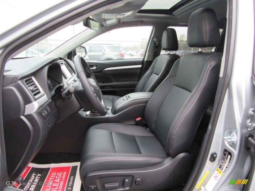 Black Interior 2017 Toyota Highlander XLE Photo #117954173