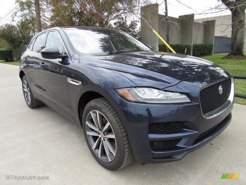 2017 F-PACE 20d AWD Prestige - Dark Sapphire Blue / Jet w/Tan photo #2