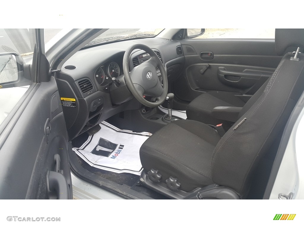 2007 Accent GS Coupe - Platinum Silver / Gray photo #9