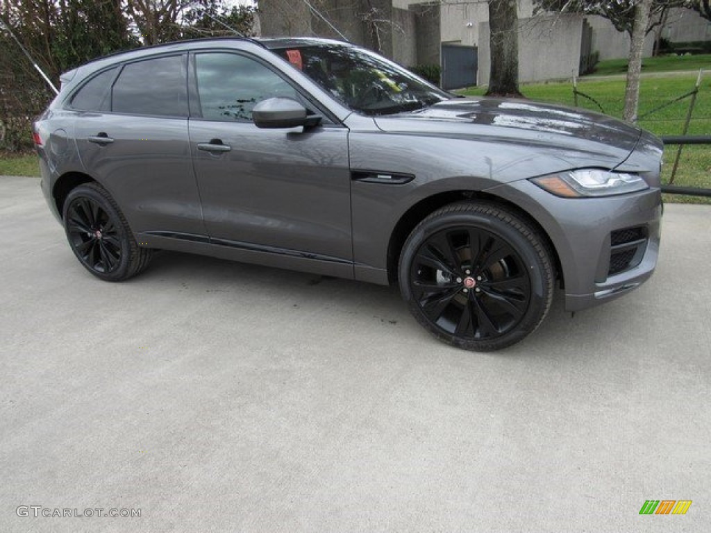 Ammonite Grey 2017 Jaguar F-PACE 20d AWD R-Sport Exterior Photo #117955805