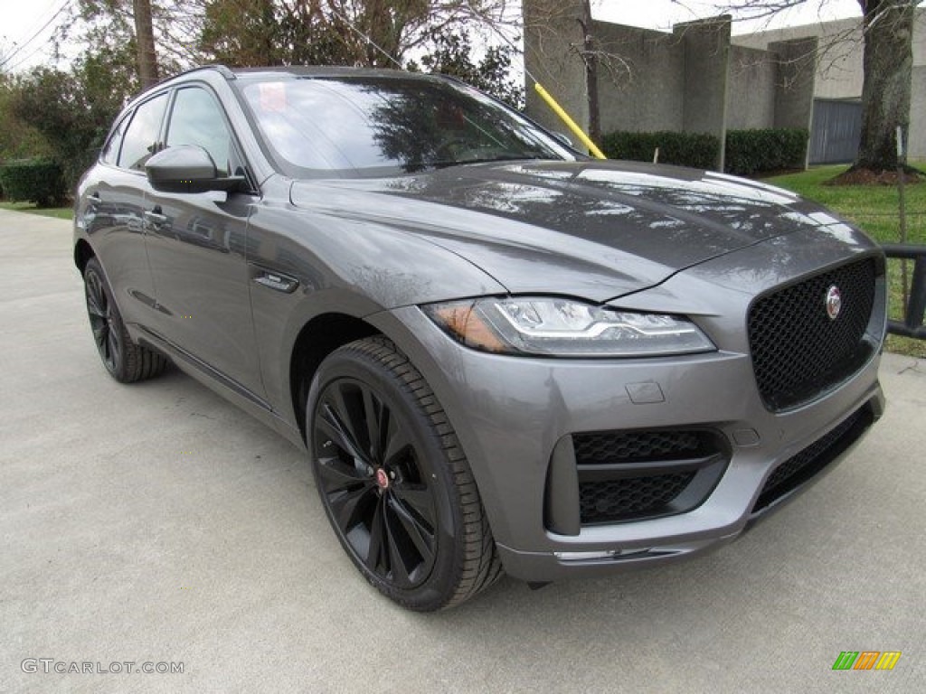 Ammonite Grey 2017 Jaguar F-PACE 20d AWD R-Sport Exterior Photo #117955814