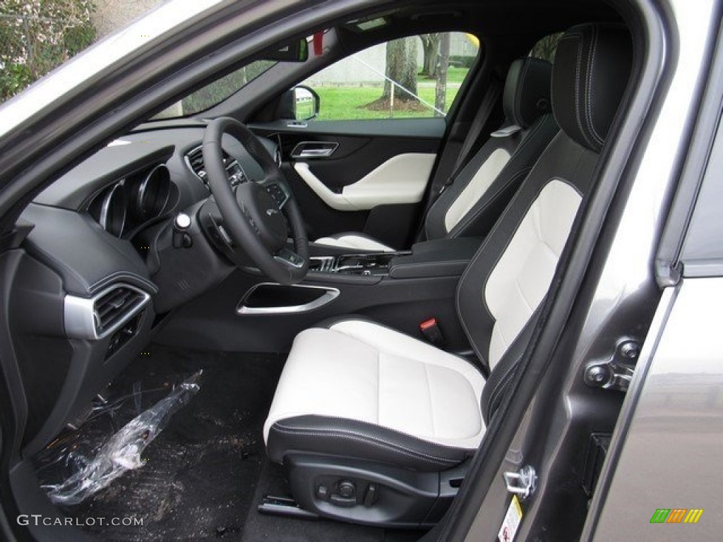Jet w/Light Oyster Interior 2017 Jaguar F-PACE 20d AWD R-Sport Photo #117955832