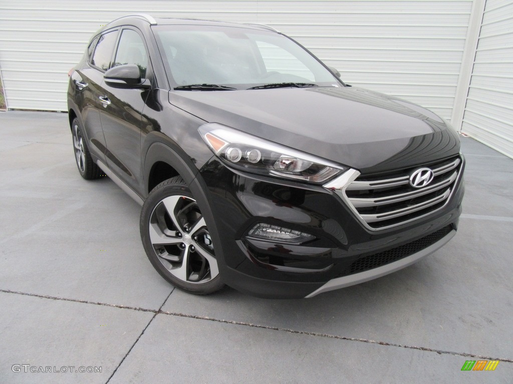 2017 Tucson Limited - Black Noir Pearl / Black photo #1