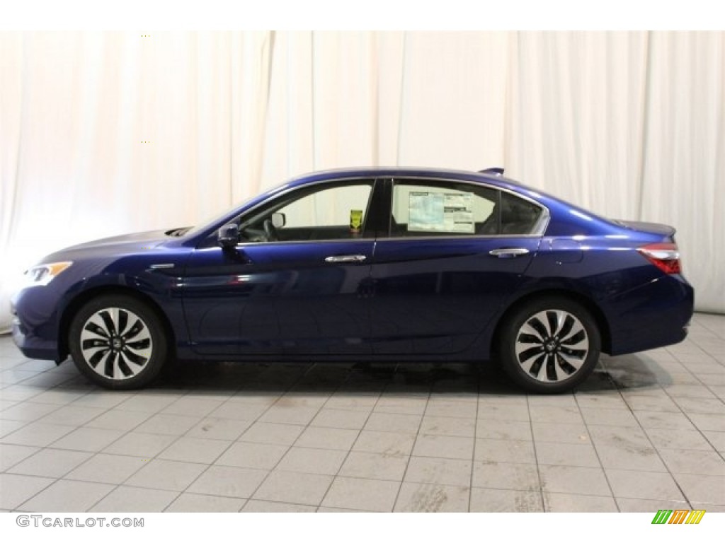 2017 Accord Hybrid Sedan - Vortex Blue Pearl / Black photo #5