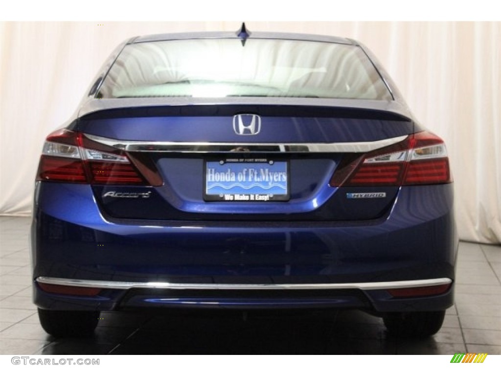 2017 Accord Hybrid Sedan - Vortex Blue Pearl / Black photo #6